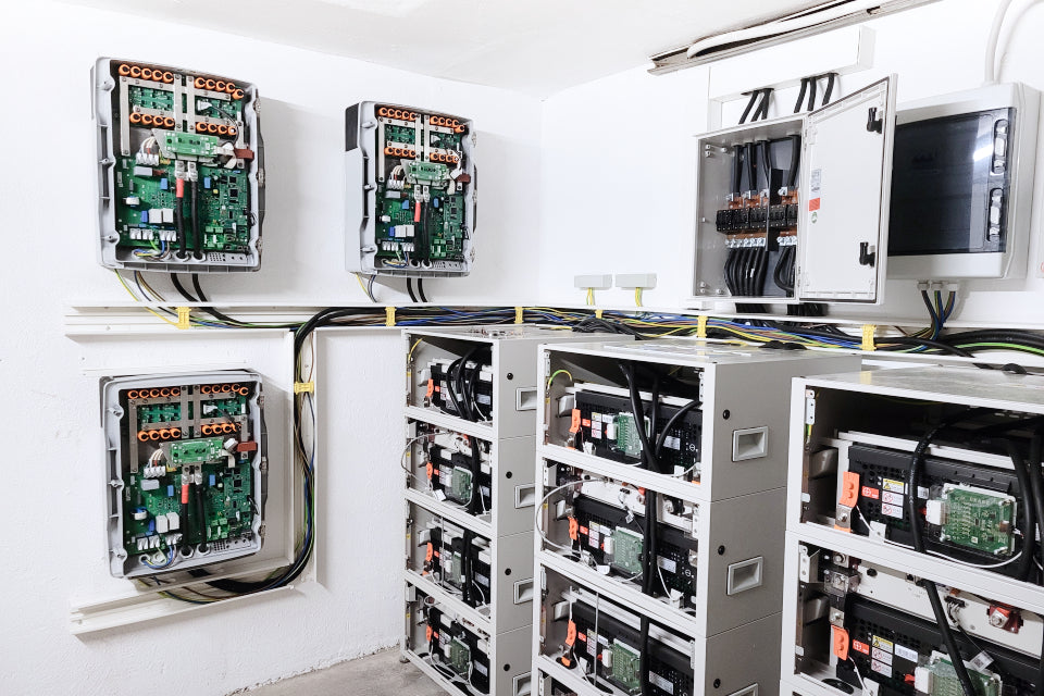 Installation großer Batteriespeicher für Gewerbe